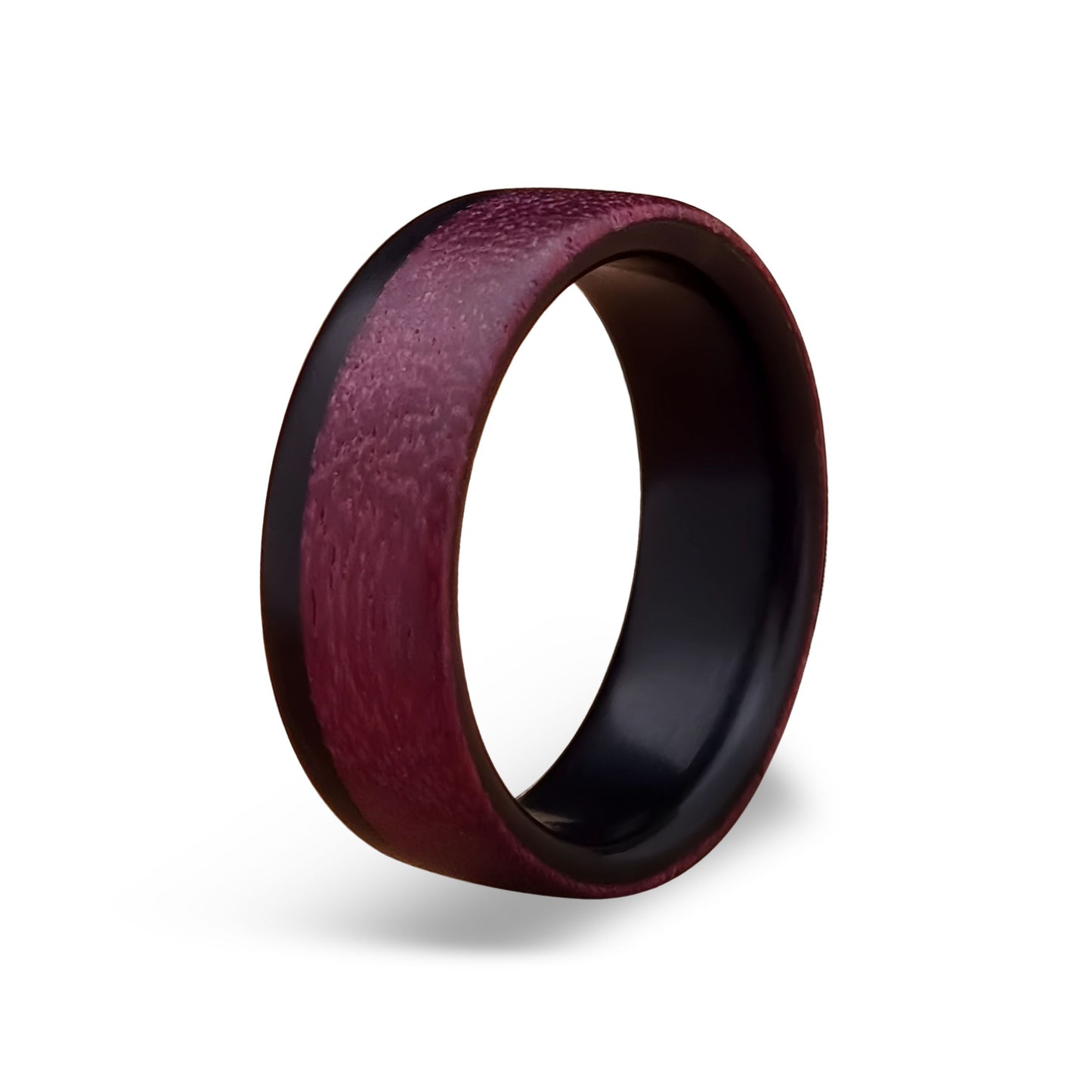 Buffalo Horn Ring - Purpleheart Wood