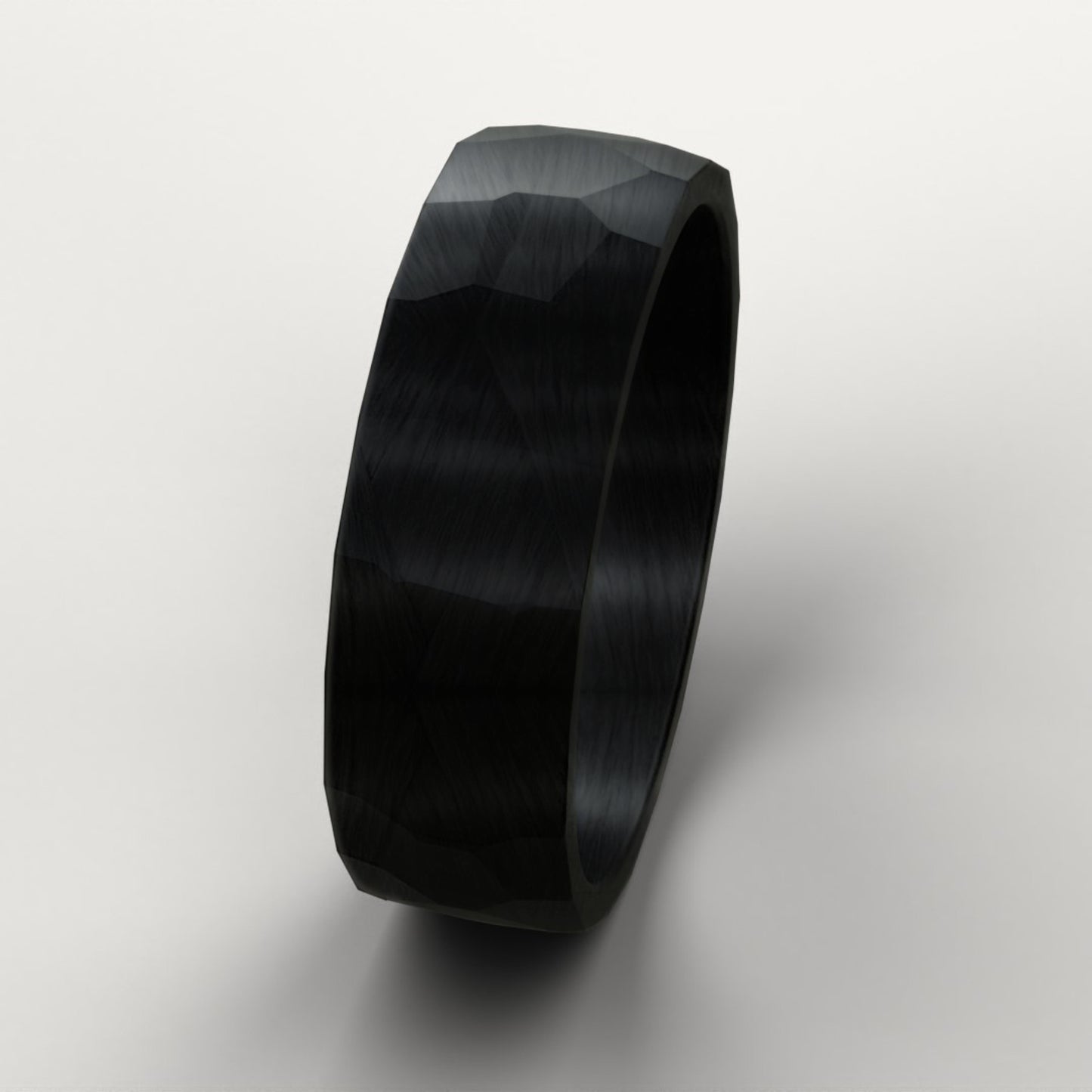 Carbon Fibre Hammered Band