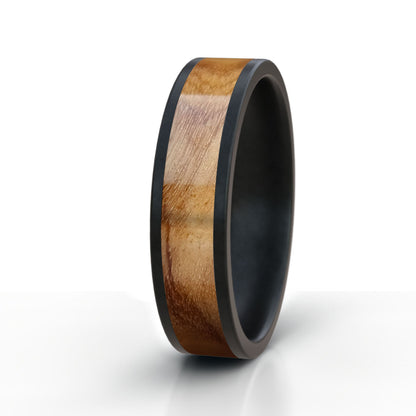 Black Ring with Wood Inlay Design Archive