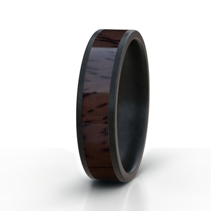 Black Ring with Wood Inlay Design Archive