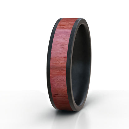 Black Ring with Wood Inlay Design Archive
