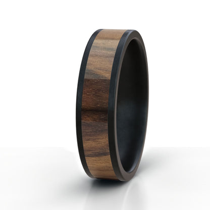 Black Ring with Wood Inlay Design Archive