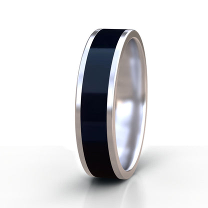 Stainless Steel Ring with Engineered Stone Inlay Design Archive