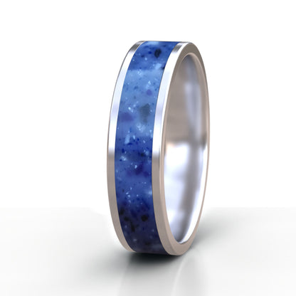 Stainless Steel Ring with Engineered Stone Inlay Design Archive