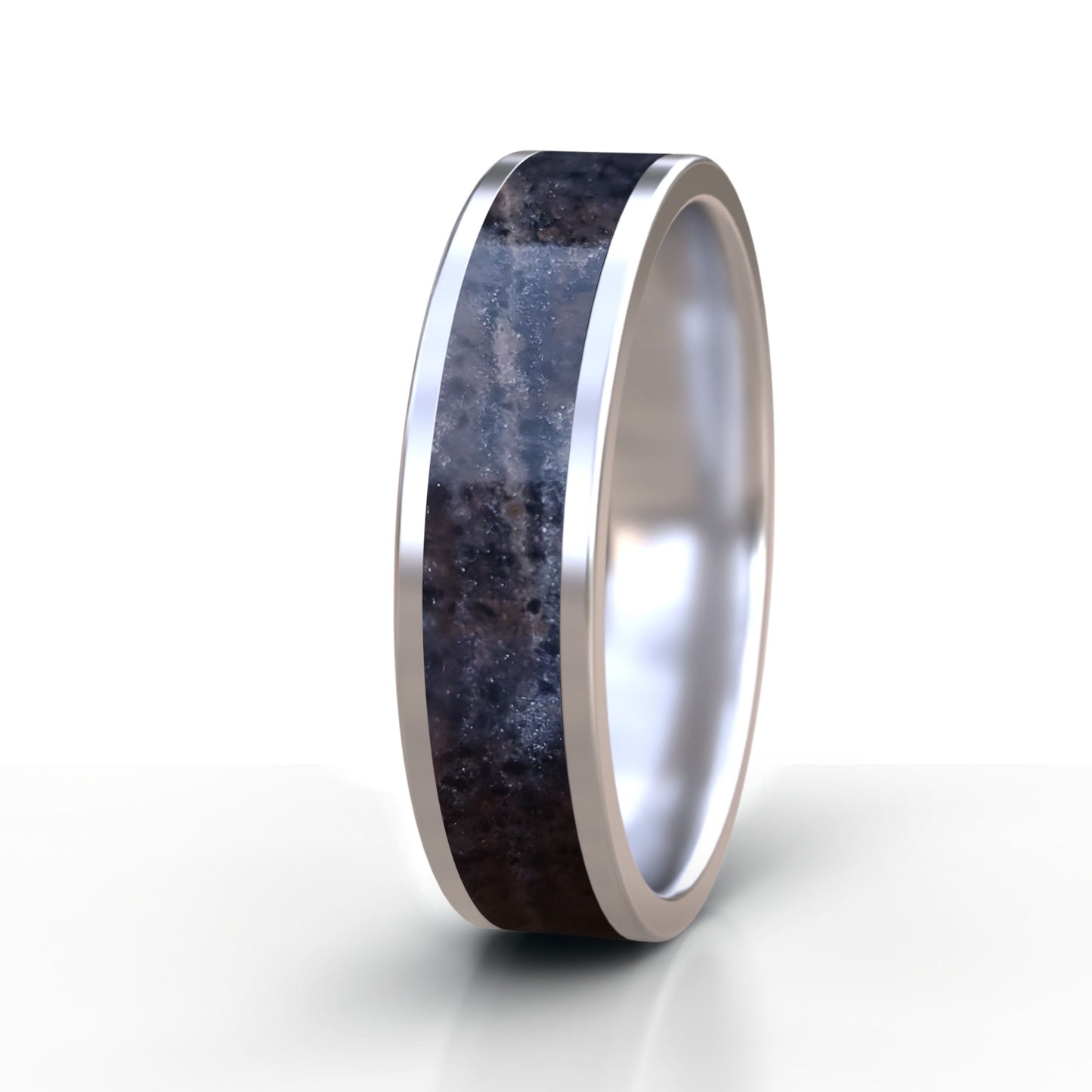 Engineered Stone Ring - Sorrel - Stainless Steel
