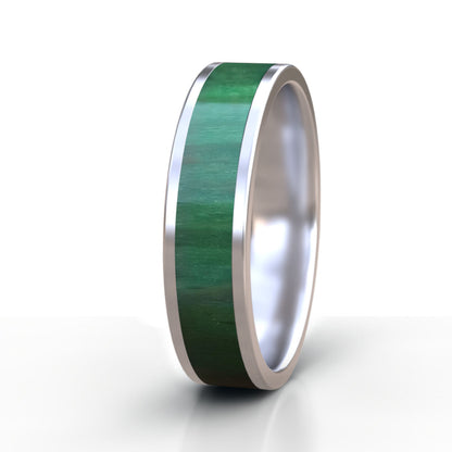 Stainless Steel Ring with Coloured Stabilized Wood Inlay Design Archive