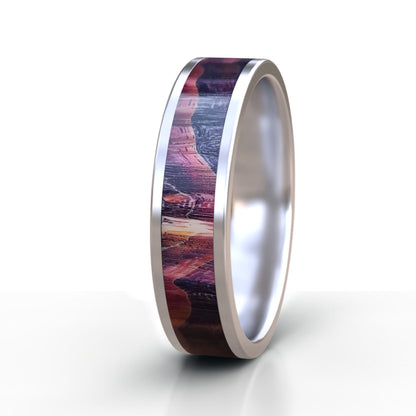 Stainless Steel Ring with Coloured Stabilized Wood Inlay Design Archive