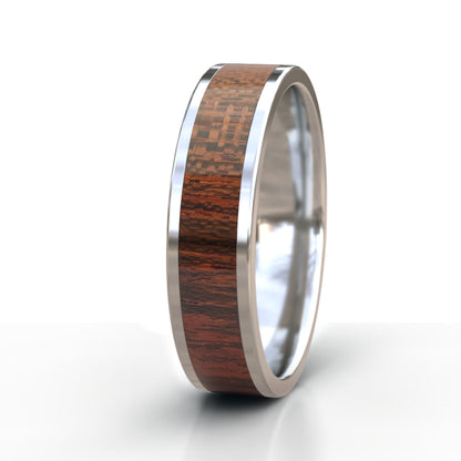 Stainless Steel Ring with Wood Inlay Design Archive