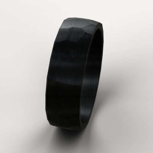Carbon Fibre Hammered Band