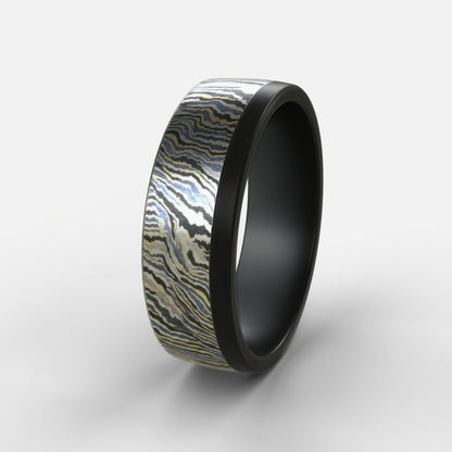 Black Zirconium Sleeve Ring - Zircuti