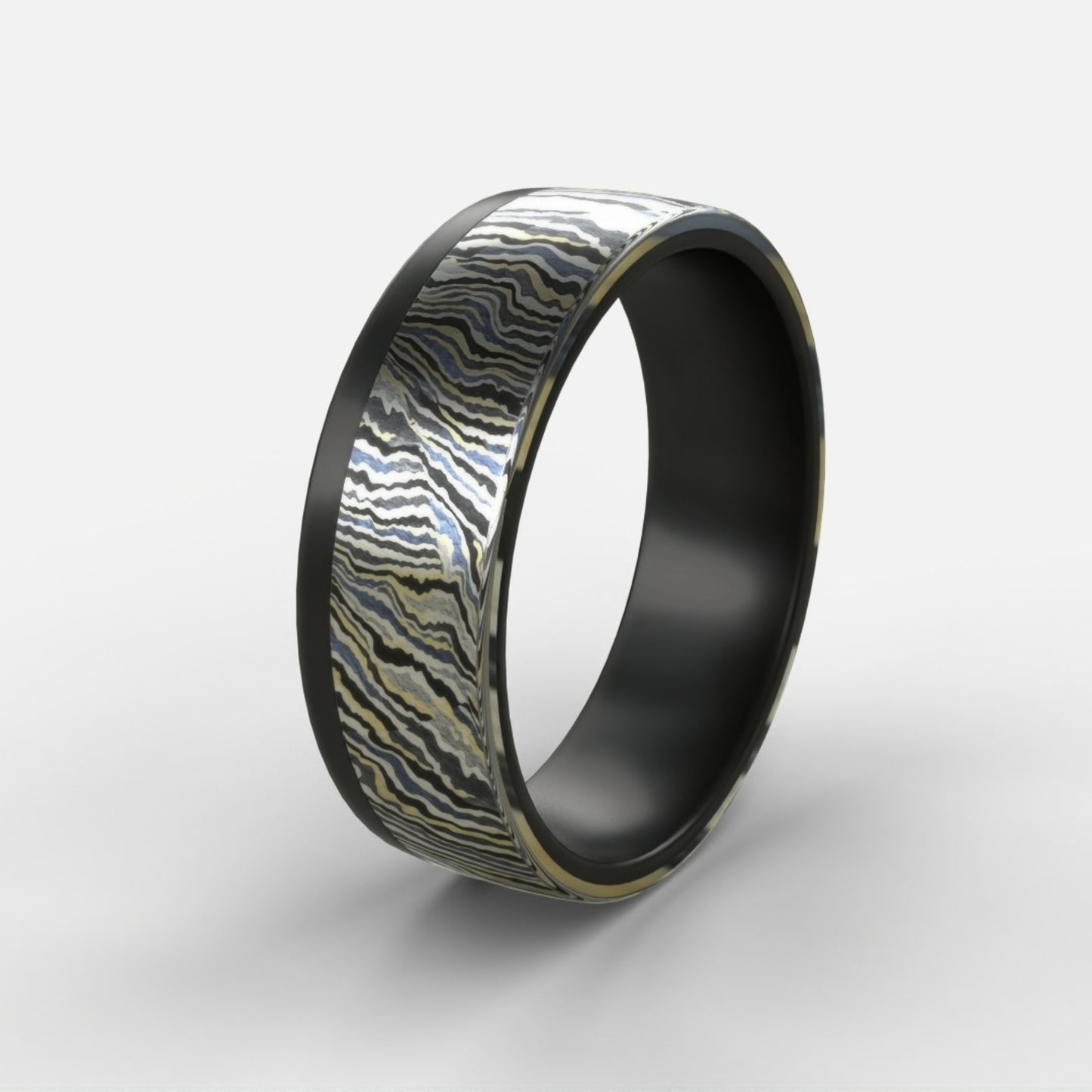 Black Zirconium Sleeve Ring - Zircuti