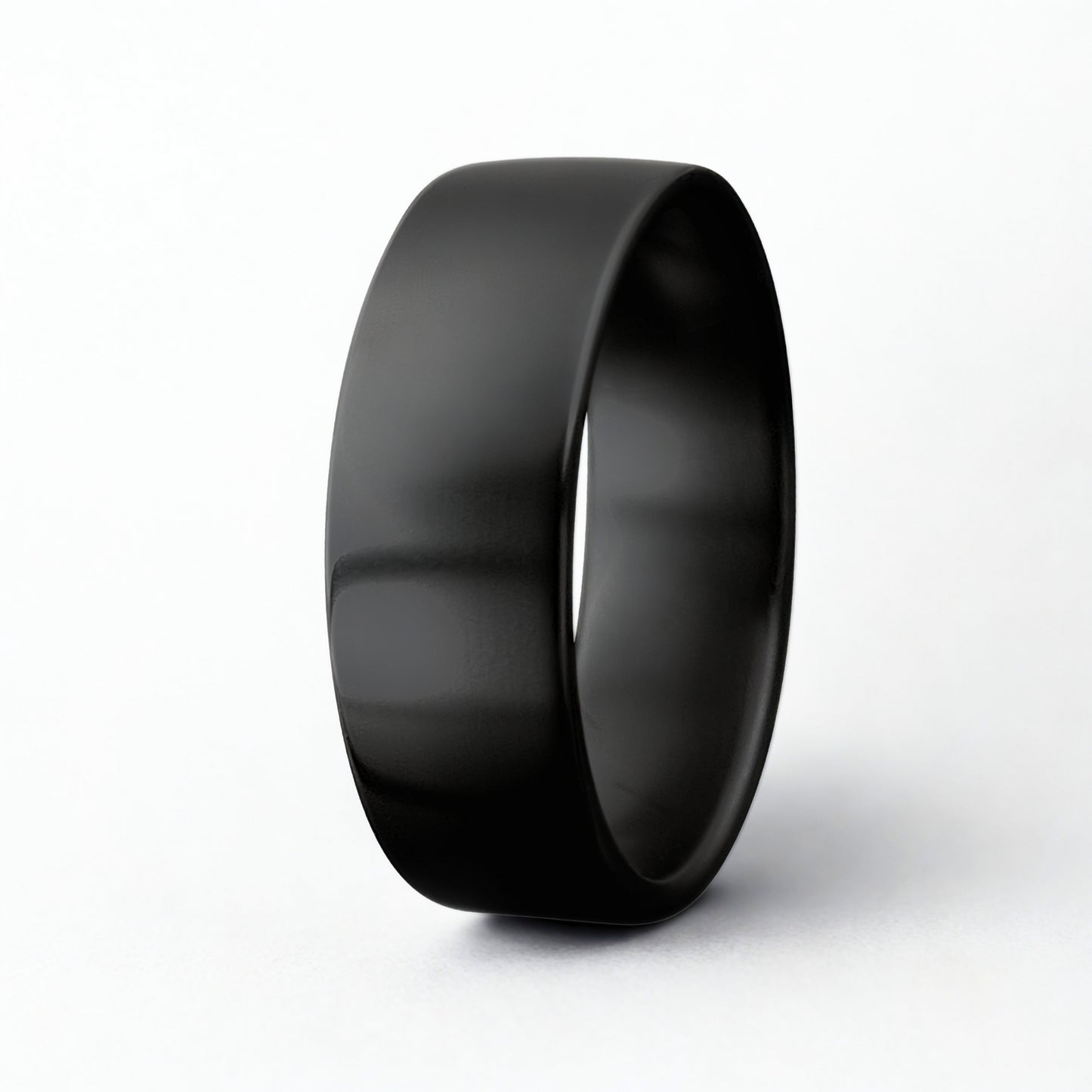 Men’s Plain Black Zirconium Ring – Sleek, Durable & Hypoallergenic